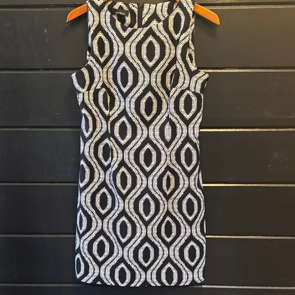 Alyx Black and White Patterned Mini Dress